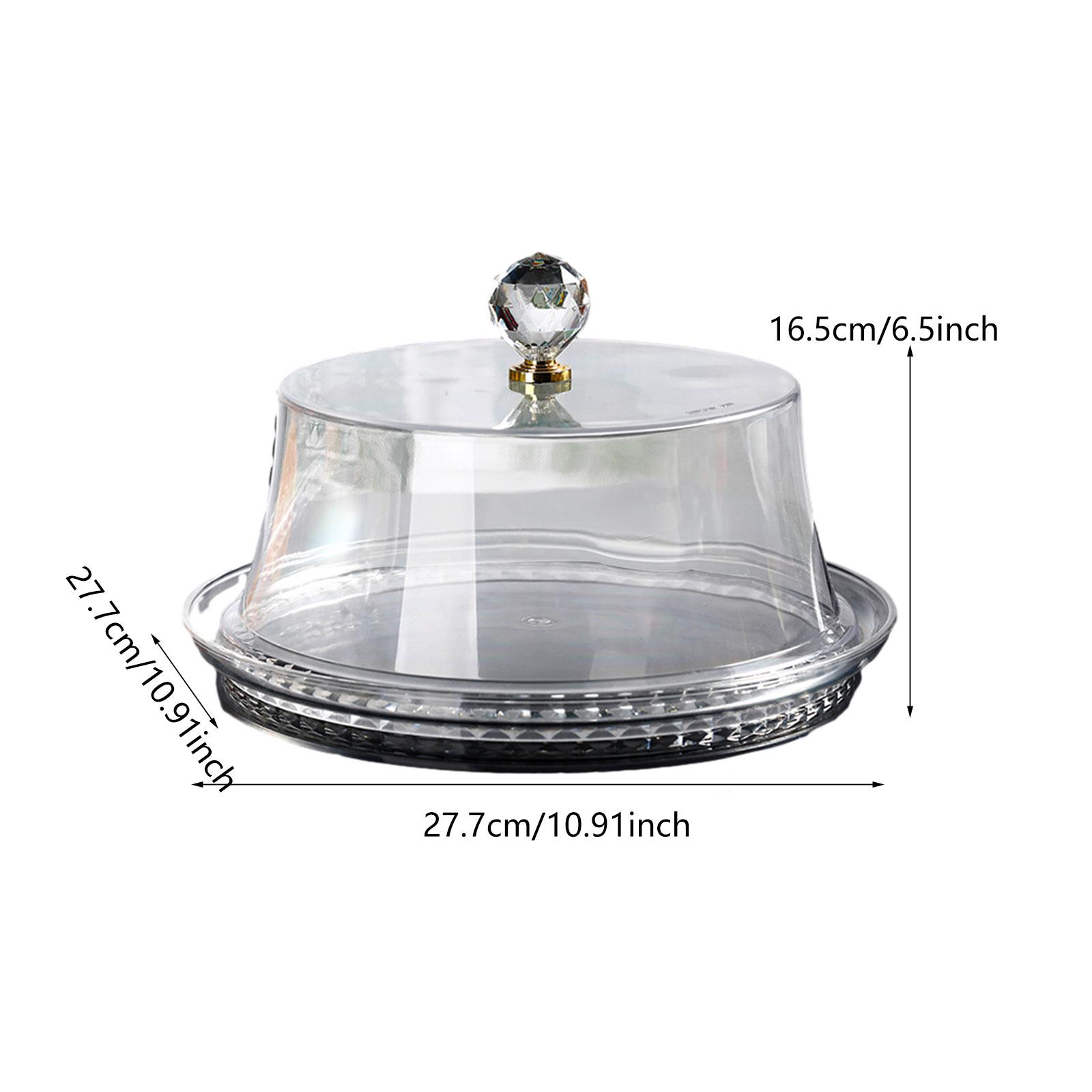 Plastic Dome Clear - Taartstandaard met koepel, transparante decoratieve taarthouder,