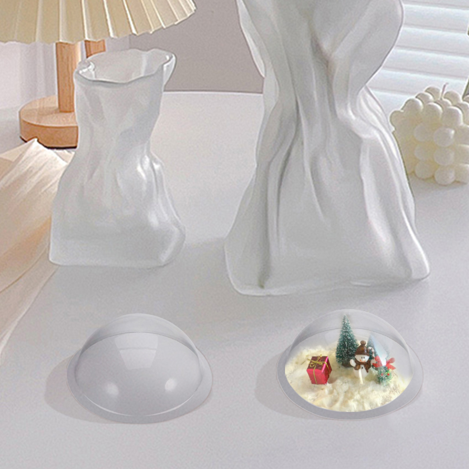 Plastic Dome Clear - 12 stuks stevige, transparante plastic halfrond