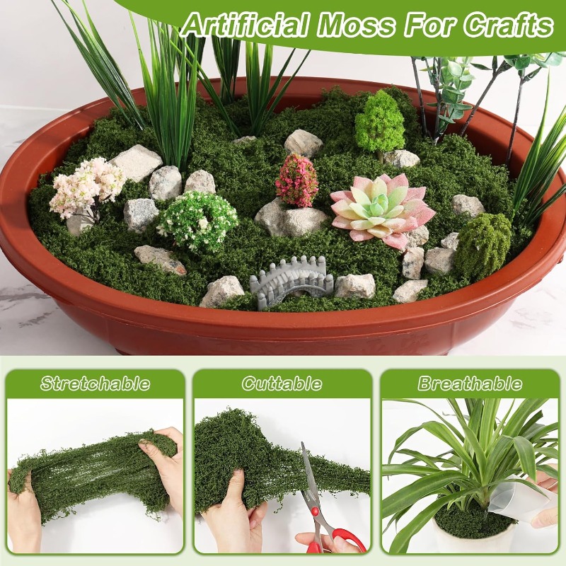 Kunstmatige groene mosplanten  - Sphagnum Moss Dry recensie en prijs